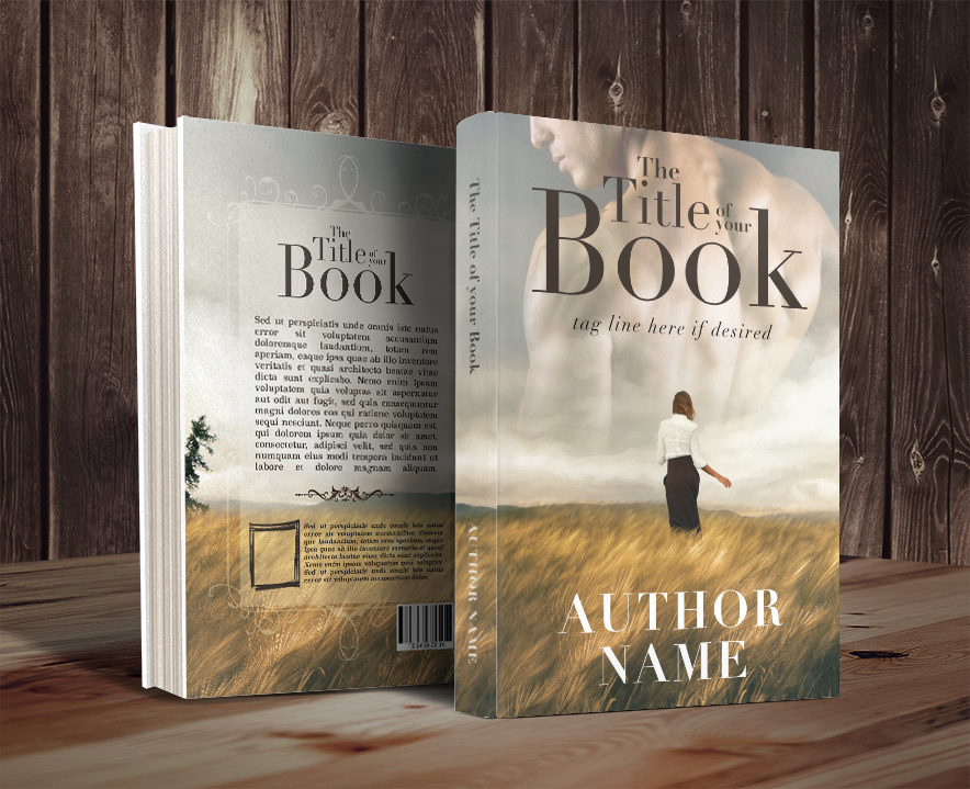 Nature field woman walking premade book cover by 54 – Bella Media Management