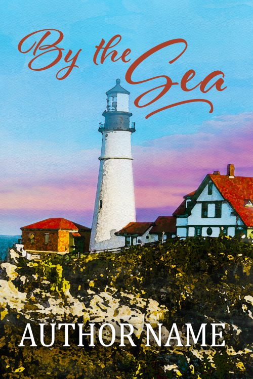 Sweet romance or fiction lighthouse seashore premade book cover