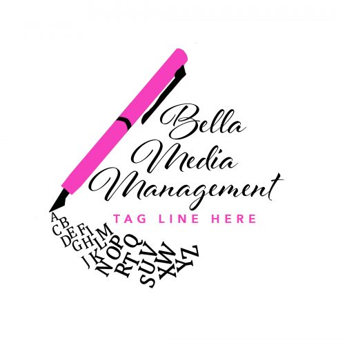 Hot Pink Pen Premade Author Logo Design