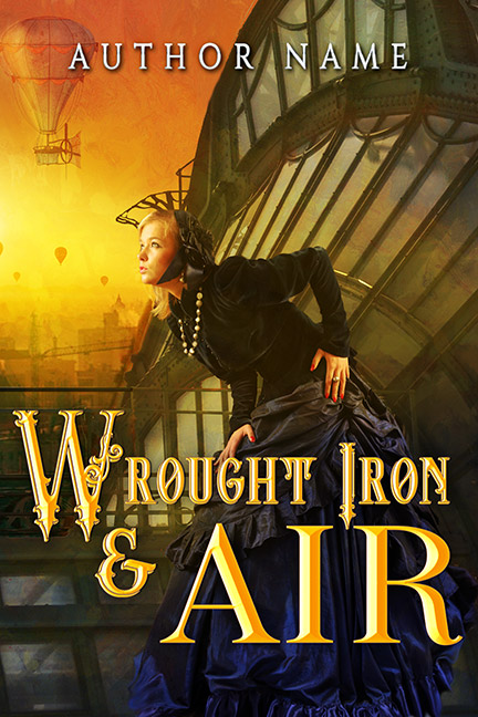 Wrought Iron and Air Steampunk Young Adult Fantasy Premade Book Cover