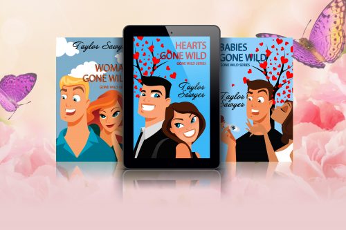 Cartoon Graphic Romantic Comedy Premade Book Cover Series