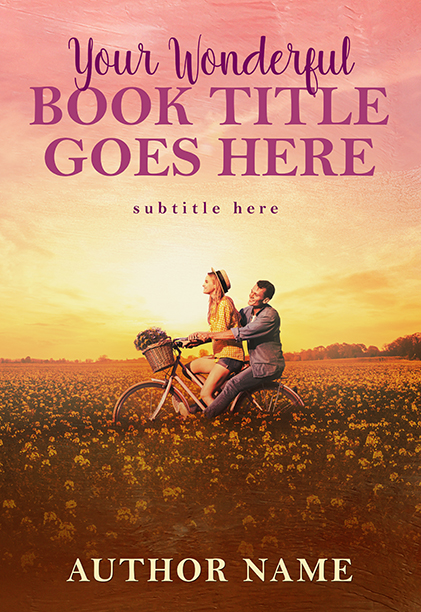 Romantic Couple in a Field of Flowers Premade Book Cover