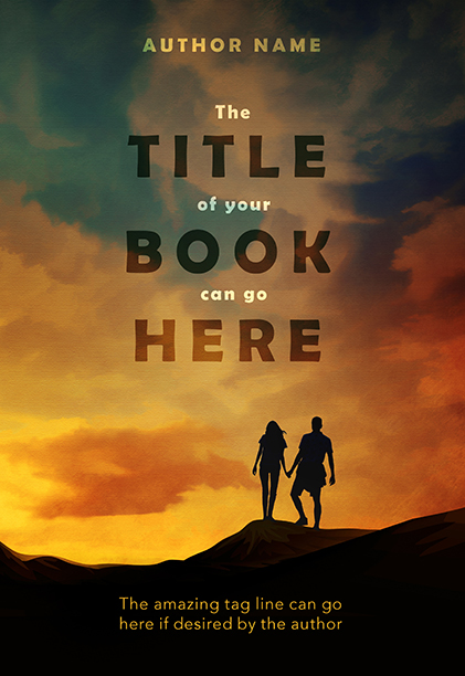 Romantic Couple on top of Mountains Premade Book Cover