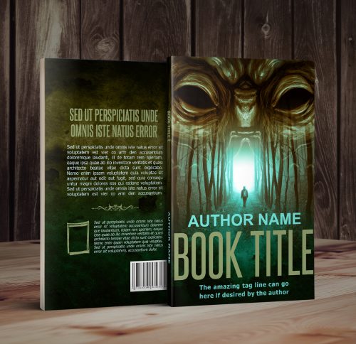 Man Walking in Haunted Forest Premade Book Cover by Dani Graphic