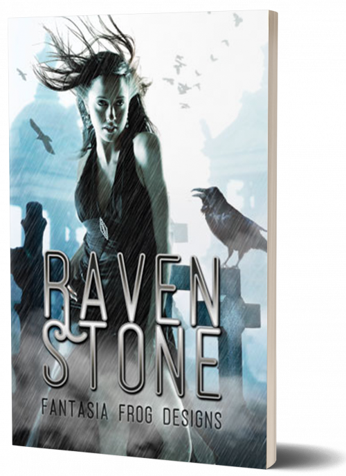 Fantasy Paranormal Graveyard with Raven Premade Book Cover graphi