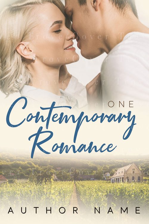 Contemporary Sweet Romance with Vineyard Premade Book Cover