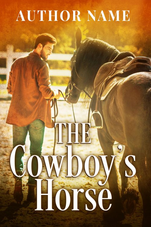 Western Cowboy and Horse Premade Book Cover