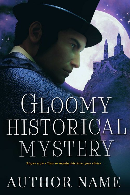 Victorian Historical Thriller or Mystery Man with Top hat Premade Book Cover
