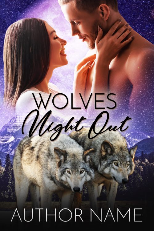 Sensual Couple with Wolves Paranormal Premade Book Cover