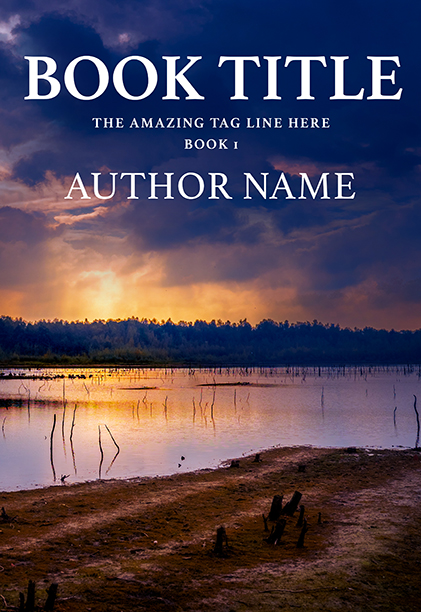 Mystery Sunset Lake Forest Premade Book Cover