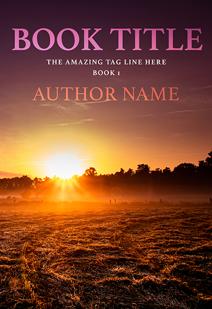 Mystery Sunset Meadow Forest Premade Book Cover