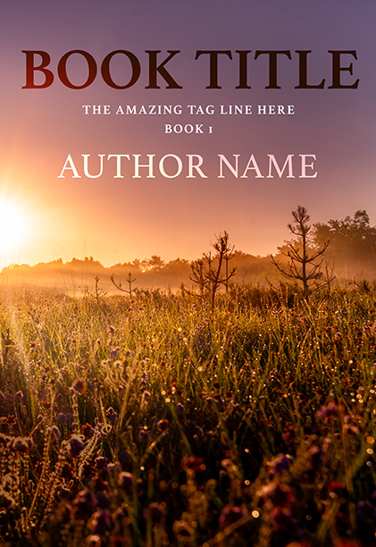 Sweet Sunny Meadow Landscape Premade Book Cover