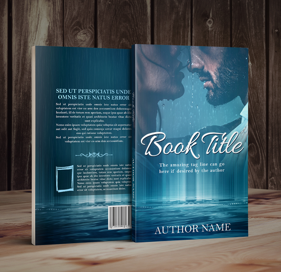 Couple Kissing In The Rain Romance Premade Book Cover – Bella Media  Management