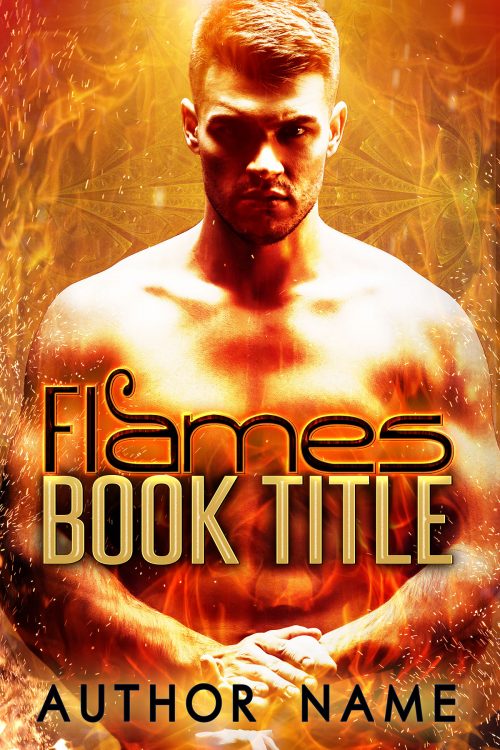 Fantasy Man in Flames Premade Book Cover