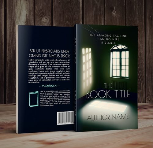Empty Dark Room With Window Premade Book Cover 3D
