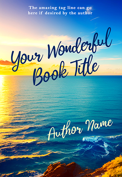 Sweet Sunset at the Sea Premade Book Cover
