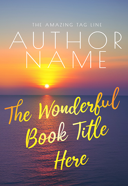 Sunset at the Sea Premade Book Cover