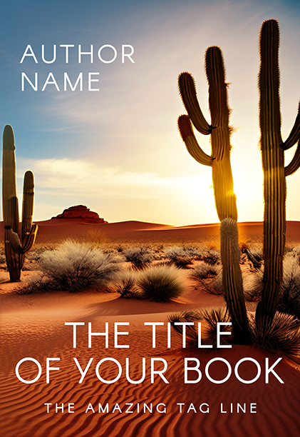 Sunset in the Desert Premade Book Cover
