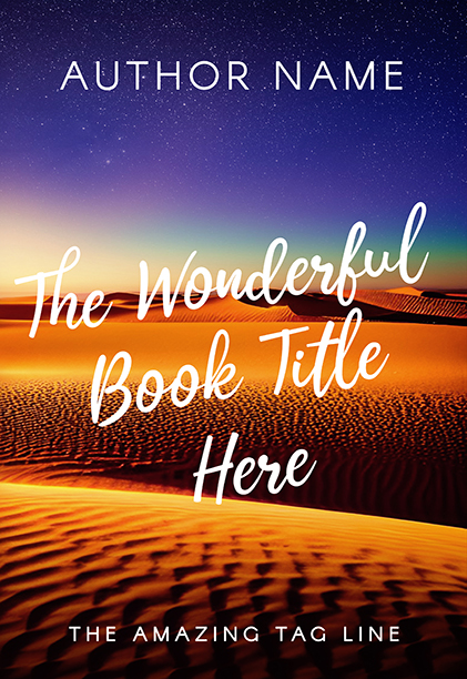 Nightfall in the Desert Sand Premade Book Cover