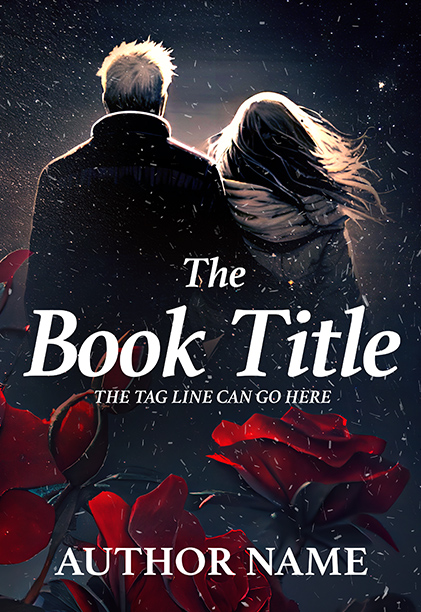 Mystery Romantic Couple and Roses Premade Book Cover