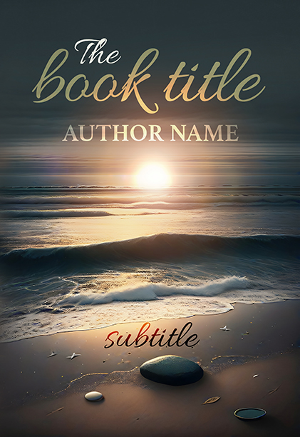 Sunset at the Seashore Premade Book Cover