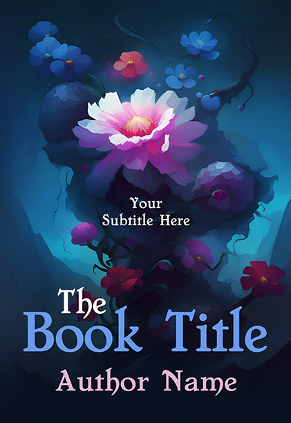 Romantic and Mysterious Flowers Premade Book Cover