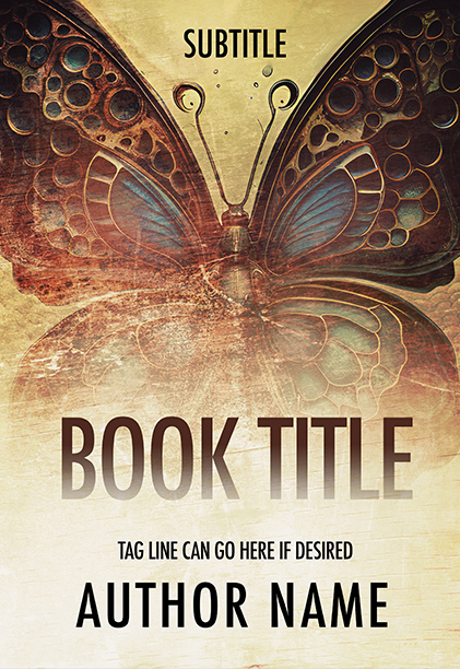 Mystery Surreal Butterfly Premade Book Cover