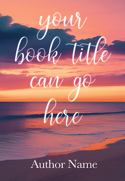 Sweet Sunset at the Sea Premade Book Cover