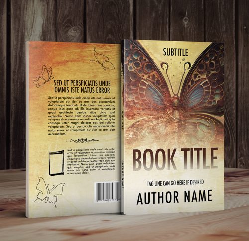 Mystery Surreal Butterfly Premade Book Cover 3D