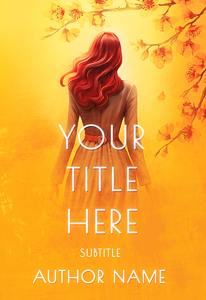 Elegant Red Head Woman Premade Book Cover