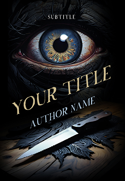 Mystery or Horror Scared Eye Premade Book Cover