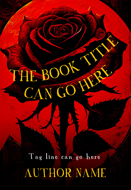 Black and Red Rose Suspense Premade Book Cover