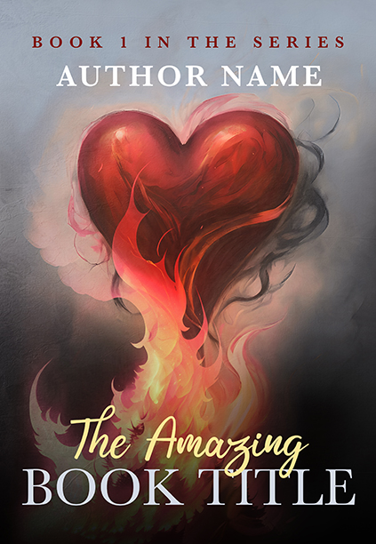 Heart in Flames Premade Book Cover