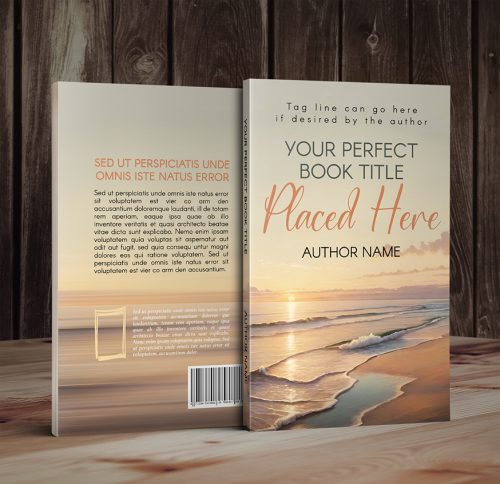 Peaceful Sunrise at the Beach Premade Book Cover 3d