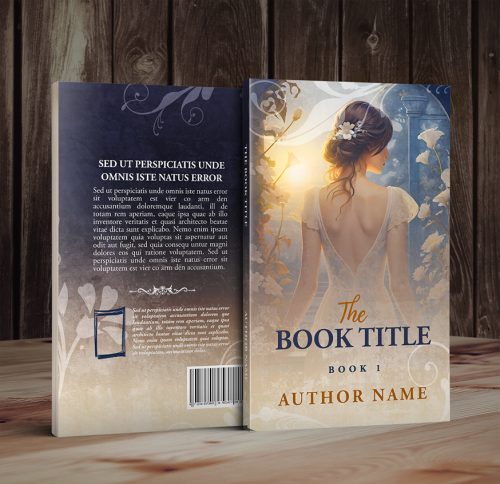 Elegant Lady Looking at the Horizon Premade Book Cover 3d